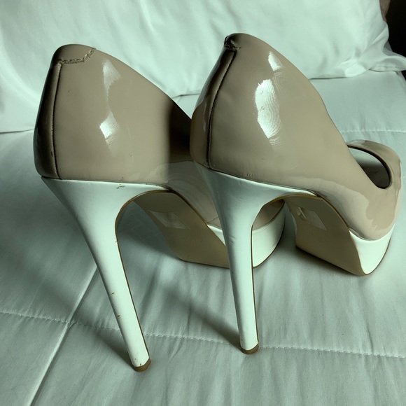 Aldo nude and white open toe hight pumps - Picture 8 of 8